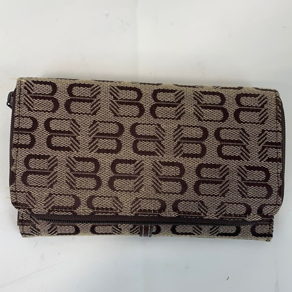 Miscellaneous Trifold Wallet Khaki/Brown Fabric/Faux Leather Calculator - Picture 2 of 9